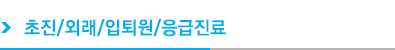초진/외래/입퇴원/응급진료