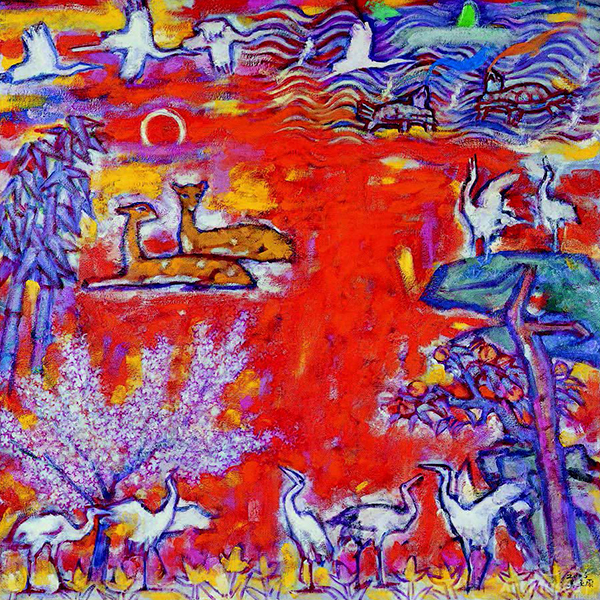십장생도, 오승우, 유화, 2005